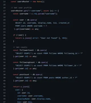 Code to diagram: users service